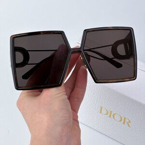 Dior Women BRAND NEW Sunglasses Metal Havana Grey Mirror 30MONTAIGNE SU  20A5